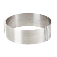 Cheftor Professional Adjustable 6 to 12 inches Stainless Steel Universal Cake Mousse Mould Baking Round Form Ring