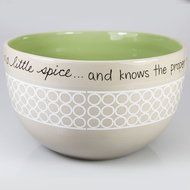 My Soul's Window 4930 Mixing Bowls with Saying, 9-1/2 and 8-1/4-Inch, Green, Set of 2