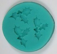 Holly leaves 3 Cavity Mini Silicone Mold for Fondant, Gum Paste, Chocolate, Crafts N2