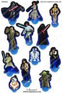 Cakeshop 12 x PRE-CUT Star Wars Stand Up Edible Cake Toppers - Premium Wafer Paper
