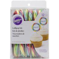Wilton 1006-0538 Primary Color Lollipop Picks Cake Topper