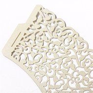 KINGSO 12pcs Filigree Vine Cupcake Wrappers Wraps Cases Wedding Birthday Decorations N6