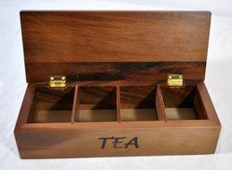 Tea Chest Storage Box with Twinings Black Tea Variety Pack Gift Bundle