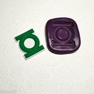 Silicone Mold Green Lantern Logo Avengers Superheroes (28mm) Fondant Jewelry N6