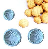 Viawow 3 Pcs Shell Shaped Candy Chocolate Cookie Mold N3