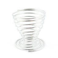 Vintage Wire Metal Boiled Egg Cup Holder Spring Strainer