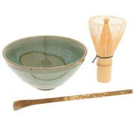 Japanese Matcha Chawan Bowl Gift Set:3 Glistening Sea #110-102