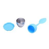 Orange Silicone Loose Leaf Tea Infuser Strainer Filter With Drip Tray N4