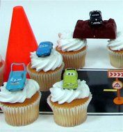 CARS Radiator Springs City Scape 20 Piece Birthday CUPCAkE Topper Set Featuring 12 Random Cars Figures and Radiator... N7