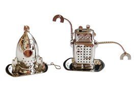 Yunko Robots and Rockets Shape Stainless Steel Tea Infuser Tea Strainer Tea Cup Coffee Filter Coffee Strainer,...