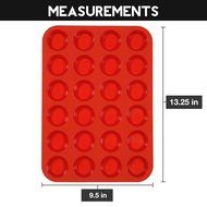 Zenware 24 Cup Non-Stick Silicone Baking Mold for Muffins, Cupcakes and Mini Cakes N2
