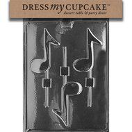 Dress My Cupcake DMCJ005 Chocolate Candy Mold, Musical Note Lollipop