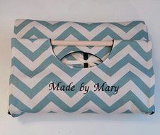 Teal Chevron 9x13 Dish Tote - Can be Personalized, Teal, Aqua Chevron ZigZag Stripe, Free Shipping, American Made N5