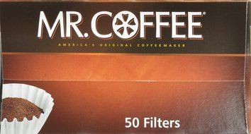 Mr. Coffee Basket Coffee Filters, 8-12 Cup, White Paper, 8-inch, 50-Count Boxes (Pack of 12) N3