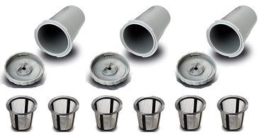 Reusable K Cup Filter Master Set - Includes 3 Holders &amp; 6 Mesh Filter Baskets - Fits B30 B40 B50 B60 B70 K10 K45... N4