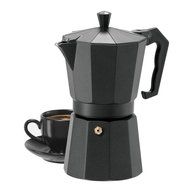 Oggi 6571.3 6 Cup Cast Aluminum Stovetop Espresso Maker, Black N3