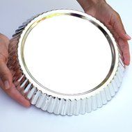 Tart Pan by Vanika, Pack of 2, Heavy Duty Tinned Steel Quiche Pans, Excellent Heat Conduction for Uniform Baking... N2