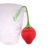 1 X Cute Fantastic Strawberry Design Silicone Tea Strainer N3