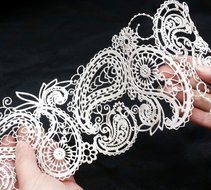 Pre-Made Paisley Handcraft Edible Stencil Lace - Can Be Decorated Birthmonth Stone Color Make One Of Kind! Ready... N2