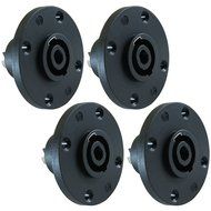 GLS Audio Speaker Jack Twist Lock 4 Pole Round - Compatible with Neutrik Speakon NL4MP, NL4MPR, NL4FC, NL4FX,... N2