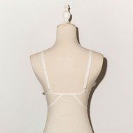 PHOTNO Women White Lace Swimsuit Bandage Vest Lingerie Bra Top N4