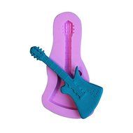 Bluelover 3D Guitar Silicone Fandant Cake Mold Chocolate Polymer Clay Mould
