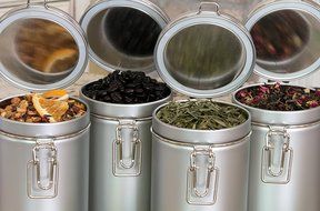 PureTea Latching Tea Tin, Tea Canister, Spice Storage Tins, Coffee Canister, Loose Leaf Tea, Stainless Steel Canister... N9