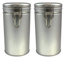 PureTea Latching Tea Tin, Tea Canister, Spice Storage Tins, Coffee Canister, Loose Leaf Tea, Stainless Steel Canister... N10