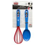 Zak Designs Mickey Mouse 15 Piece Baking Set For Kids, Decorated N5