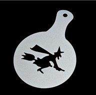 8Pcs Halloween Cappuccino Latte Art Coffee Stencils Duster Cake Icing Spray by Micro Shops N4