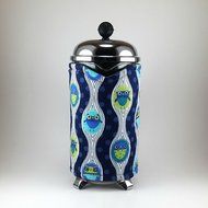 French Press Cozy, 8 cup, Cafetiere Cosy, Insulated Coffee Cover, Handmade, Owl Decor N3