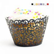 Craft Clouds - Filigree Vine Cupcake Wrappers (White) N14