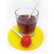 GOOTRADES Silicone Sweet Tea Infuser Candy Lollipop Loose Leaf Mug Strainer Cup Steeper (Pink) N2