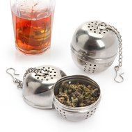 Huayoung Food-grade Stainless Steel Tea Filters Ball Shaped Tea Infusers Multifuctional Tea Filters Pack of 2... N8