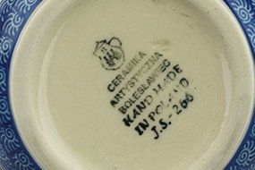 Polish Pottery Bowl with Handles 6-inch Maraschino N5