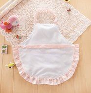 CRB Fashion Childrens Little Chef Flower Floral Ruffle Girls Toddler Kids Apron with Pockets (2T to 3T, Blue) N3