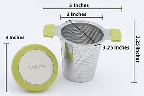 Tea Infuser with 304 Stainless Steel Extra Fine Mesh &ndash; Brew, Strain, &amp; Steep in Cup &ndash; Perfect for Single Cup Teavana... N4