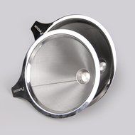 Pour over Coffee Filter Cone Coffee Dripper Stainless Steel Paperless Reusable Coffee Filter w/ Stand Double Mesh... N9