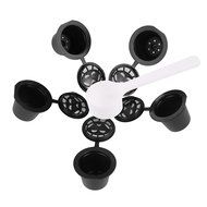 ONEVER 5pcs Reusable Coffee Capsules Cups Espresso Pods Filters For Nespresso Machines with 1pc Plastic Bonus... N4