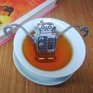 HeroNeo&reg; Robot Hanging Tea Leaf Diffuser Infuser Stainless Steel Strainer Herbal Spice Filter With Drip Tray N8