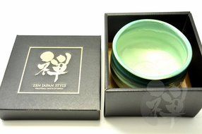 Japanese Mino Yaki ware Matcha Bowl Green Tea 11.5 / 11.5 / 8.5cm (4.5 / 4.5 / 3.3inch)[7333] N4