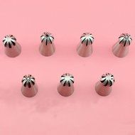 7 Style Stainless Steel Cake Decorating Crown Torch Round Petal Flower Piping Tips Spherical Spiral Waves Pattern... N2
