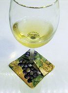 Wine Glass Coasters - Wine &amp; Vines Themed