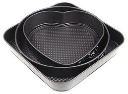 Round Cake Pan Molds for Baking 9 Inch Black Stainless Steel Baking Pan Durable Non-stick Durable Leakproof Bakeware... N7