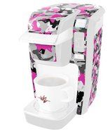 Sexy Girl Silhouette Camo Hot Pink (Fuchsia) - Decal Style Vinyl Skin fits Keurig K10 Mini Plus Coffee Makers... N2