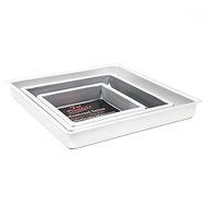 Cake Pan Set of 3, Square 2 Inches (8", 12" 16") by Fat Daddio's