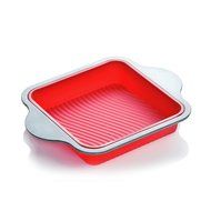 Silicone Brownie Pan | Professional Non-Stick Square 8-inch Silicone Cake Pan for Baking by Boxiki Kitchen | Best... N4
