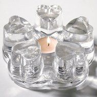 Unique Glass Heart Teapot Warmer