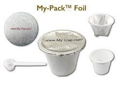 My-Pack&trade; Foil Adhesive - 50 Fillable Disposable Packs for Keurig K-Cup Brewers