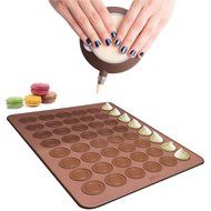 OxGord French Macaron Macaroon Baking Set - Baking Sheet Decorating Cake Cookie Non-Stick Kit - 4 Nozzles + 1... N4
